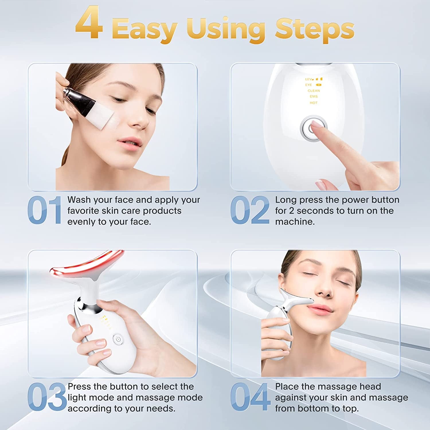 Revitalize Your Skin with the Ultimate Facial and Neck Vibration Massager - Double Chin Reducer and Firming Device for a Youthful Glow