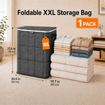 Extra Large Heavy Duty Moving Bags with Backpack Straps & Reinforced Handles, Dustproof Storage Bags for Clothes, Bedding & Travel, Zipper Closure Organizer for College Dorm, Closet and Home Organization