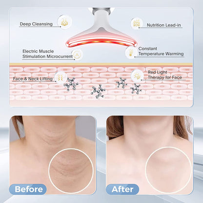 Revitalize Your Skin with the Ultimate Facial and Neck Vibration Massager - Double Chin Reducer and Firming Device for a Youthful Glow