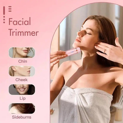 Experience Effortless Grooming with the Rechargeable Electric Bikini Trimmer for Women – 2 in 1 Body & Facial Hair Removal, Waterproof for Wet & Dry Use
