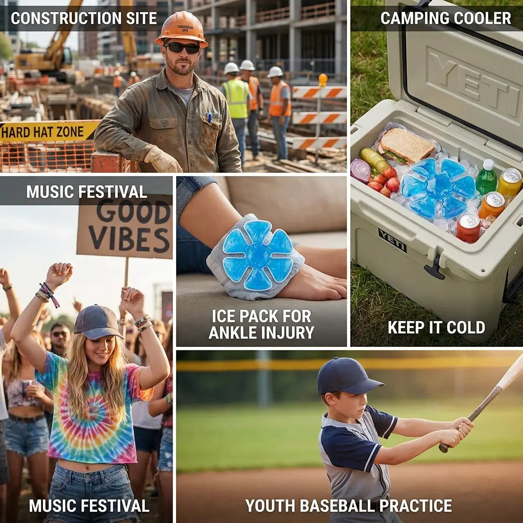 Reusable Cooling Gel Ice Packs, Cold Therapy Inserts for Hard Hats & Sun Hats, Cooling Relief for Construction Workers, Outdoor Activities, Daily Use, Heat Prevention, Multi Use for Summer, Perfect Gift Idea