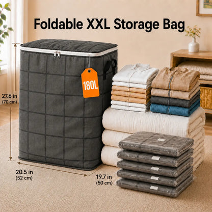Extra Large Heavy Duty Moving Bags with Backpack Straps & Reinforced Handles, Dustproof Storage Bags for Clothes, Bedding & Travel, Zipper Closure Organizer for College Dorm, Closet and Home Organization