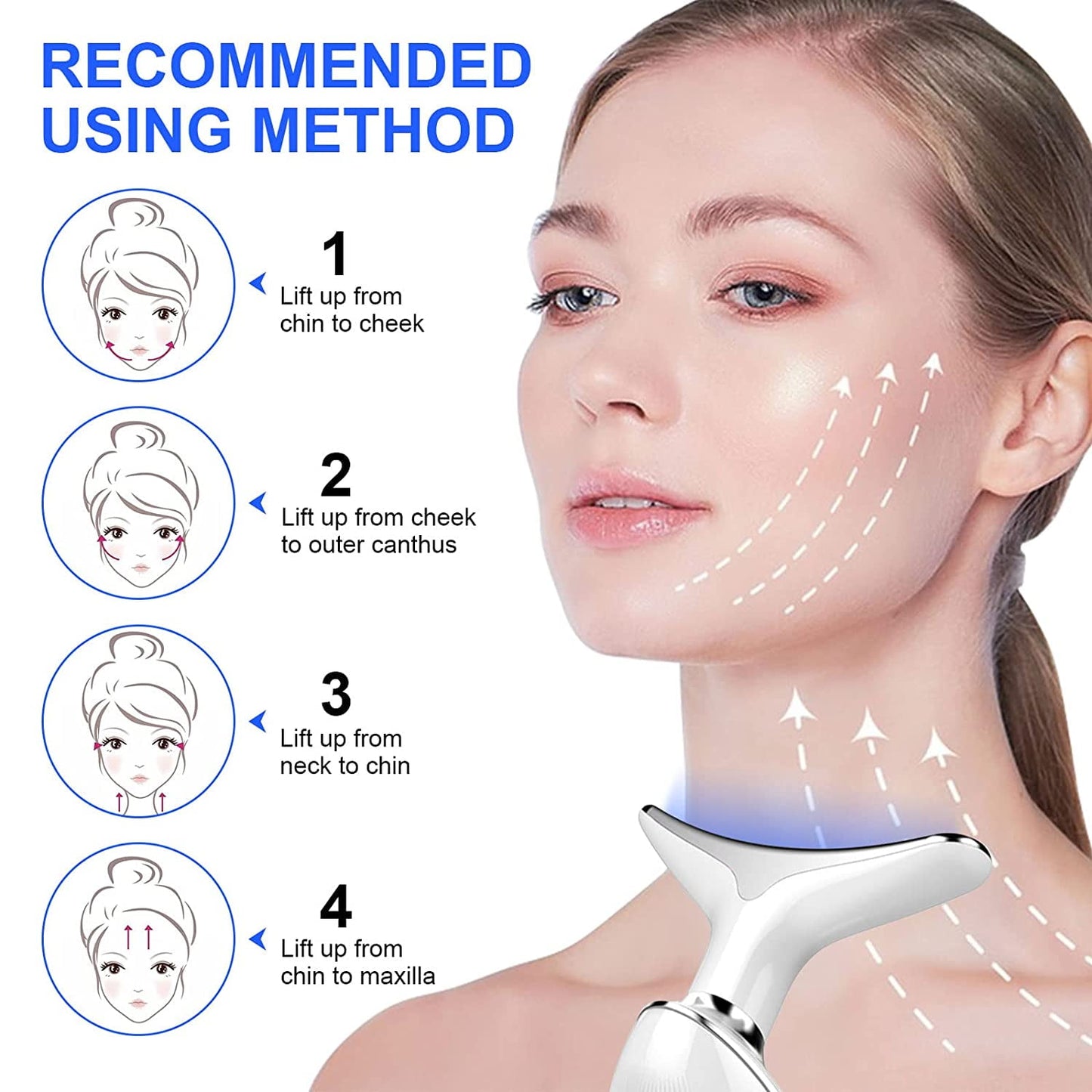 Revitalize Your Skin with the Ultimate Facial and Neck Vibration Massager - Double Chin Reducer and Firming Device for a Youthful Glow