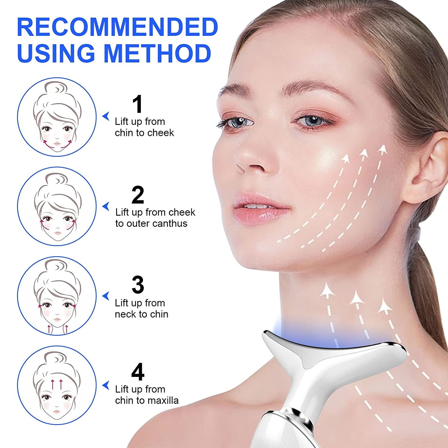 Revitalize Your Skin with the Ultimate Facial and Neck Vibration Massager - Double Chin Reducer and Firming Device for a Youthful Glow
