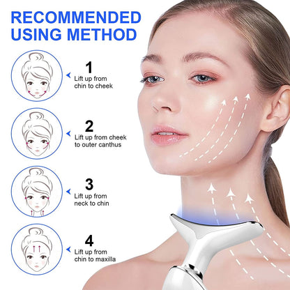 Revitalize Your Skin with the Ultimate Facial and Neck Vibration Massager - Double Chin Reducer and Firming Device for a Youthful Glow