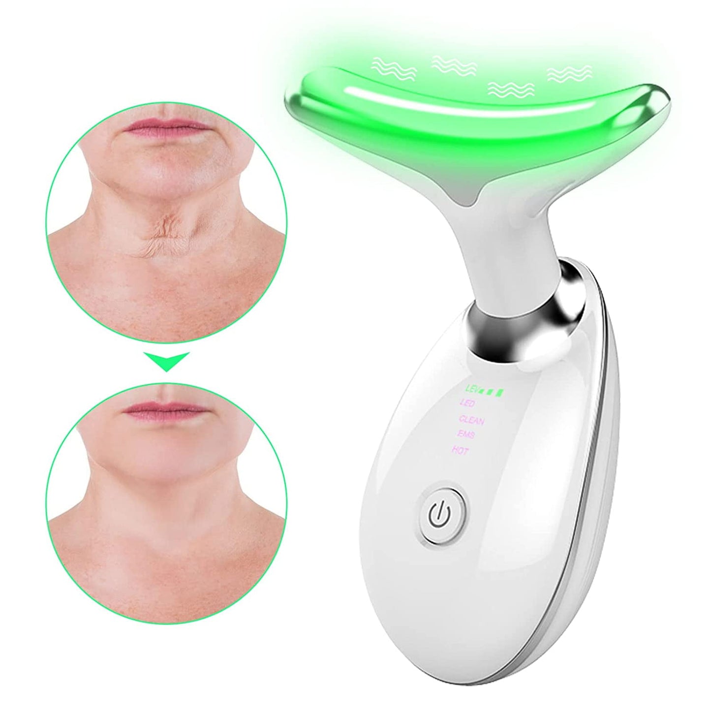 Revitalize Your Skin with the Ultimate Facial and Neck Vibration Massager - Double Chin Reducer and Firming Device for a Youthful Glow