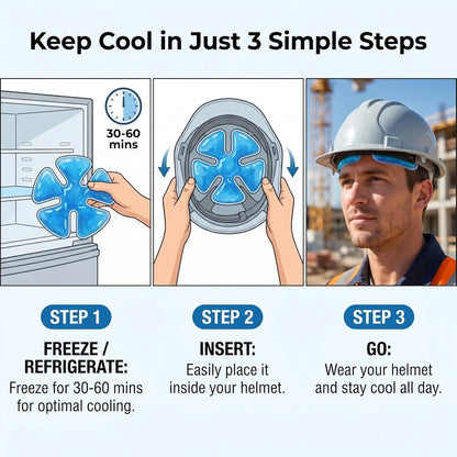 Reusable Cooling Gel Ice Packs, Cold Therapy Inserts for Hard Hats & Sun Hats, Cooling Relief for Construction Workers, Outdoor Activities, Daily Use, Heat Prevention, Multi Use for Summer, Perfect Gift Idea